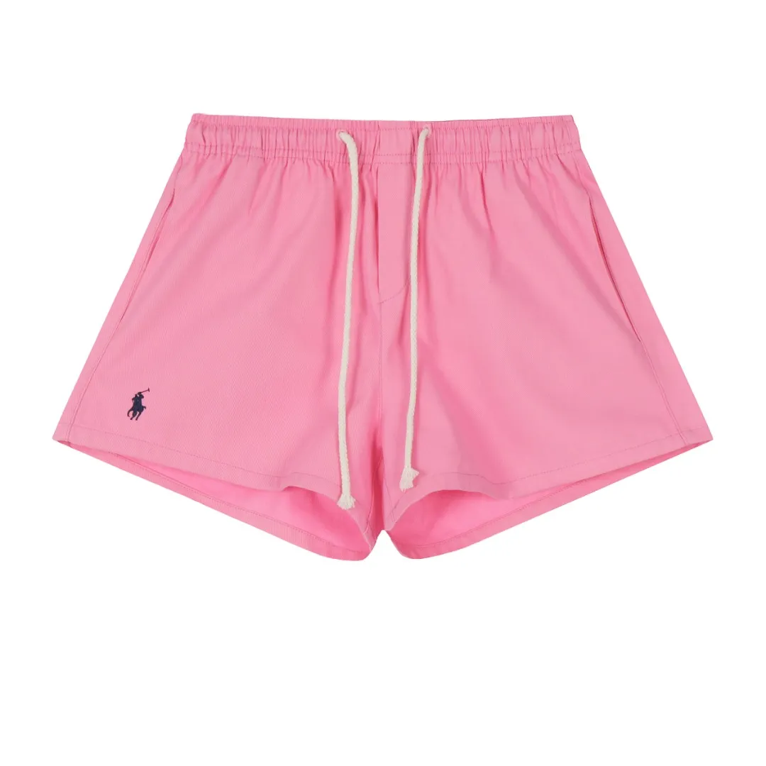 🅿️156 "Top Quality" Style No.: D001# [Ralph Lauren Paul small label war horse basic women's shorts] ✅Slim and sexy slim-fitting style for hot girls to show off the figure. Ten colorful colors. ✅Summer fresh, classic and versatile drawstring basic classic shorts. ✅Lazy style must-have item. The upper body has a fresh feeling. ✅Pure cotton twill wash, fermentation wash treatment, retro and texture. ✅Specially for platform live broadcast. Wholesale entities. Summer running style ✅Simple and easy to match, light American style, super great ✅Summer standard, small and sexy is YYDS, a must for petite girls. Color: light blue white dark green orange light green colored blue yellow pink khaki black Size: S-L #Elastic waistline can be stretched